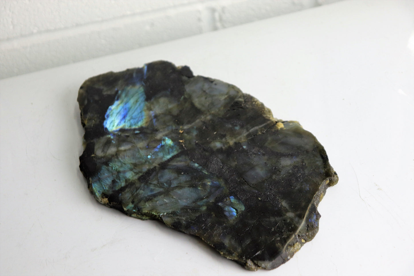 9) Large Labradorite Crystal Slice