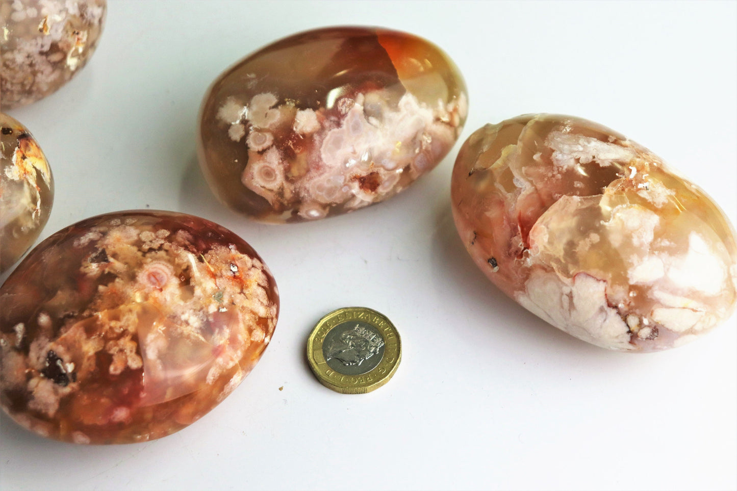 Extra Large Sakura Flower Agate Crystal Palmstone