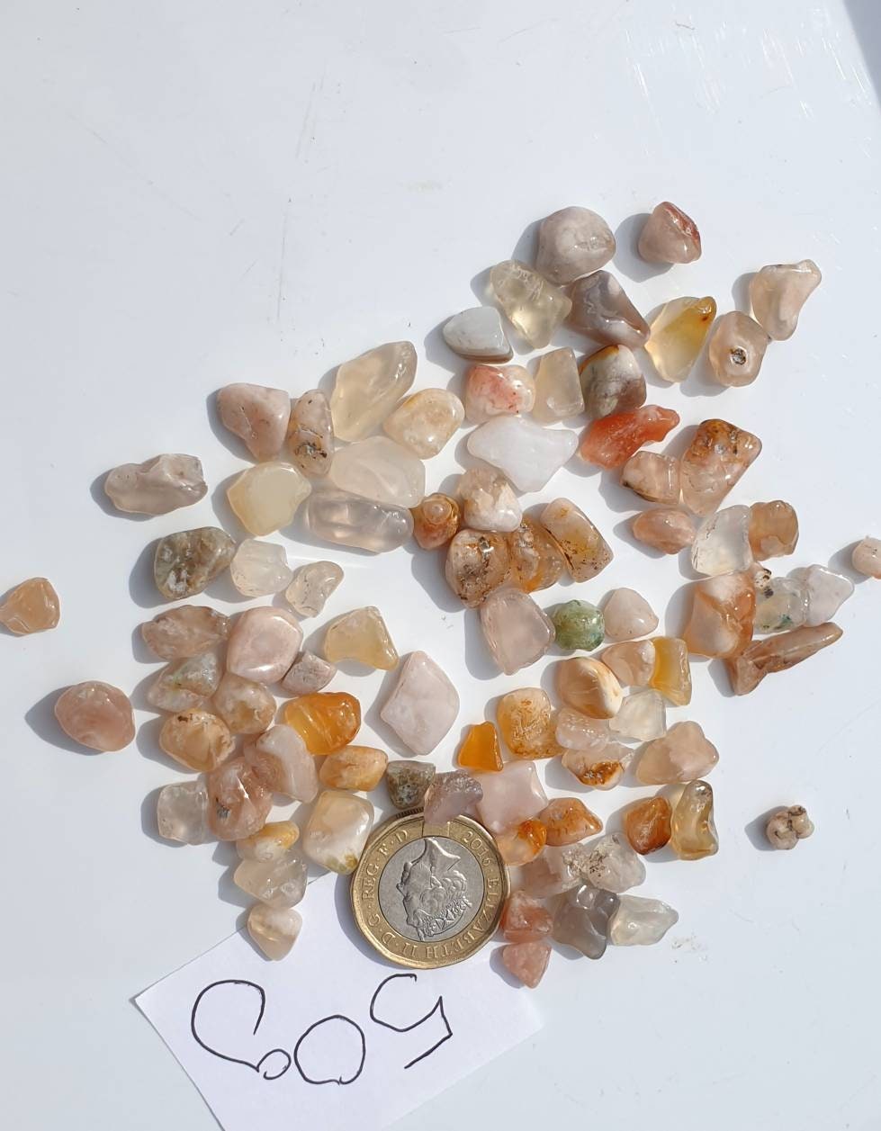Small Cherry Blossom Flower Agate Crystal Tumblestones 50g Bags
