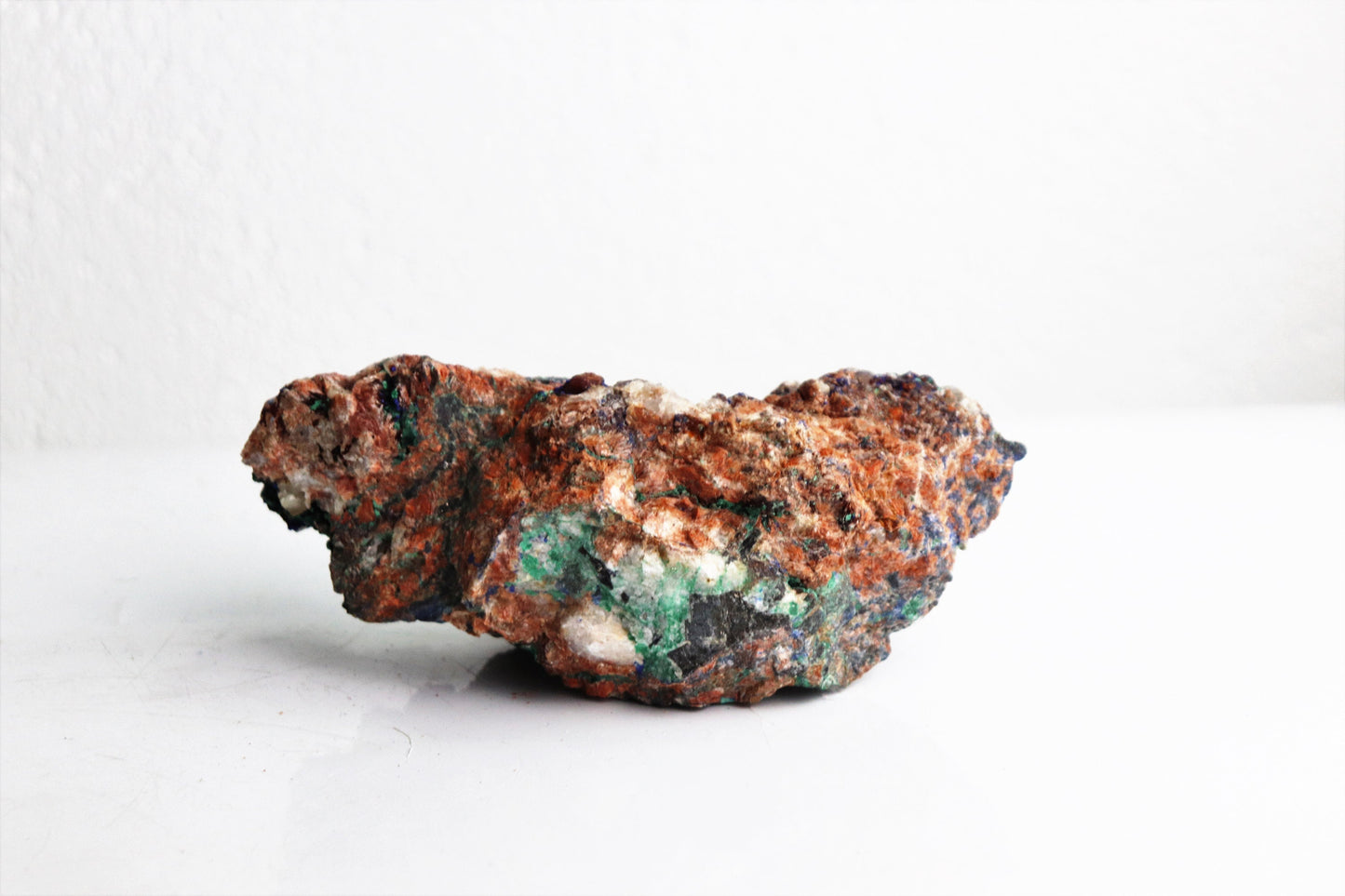 17) Azurite Malachite On Quartz Rough Crystal