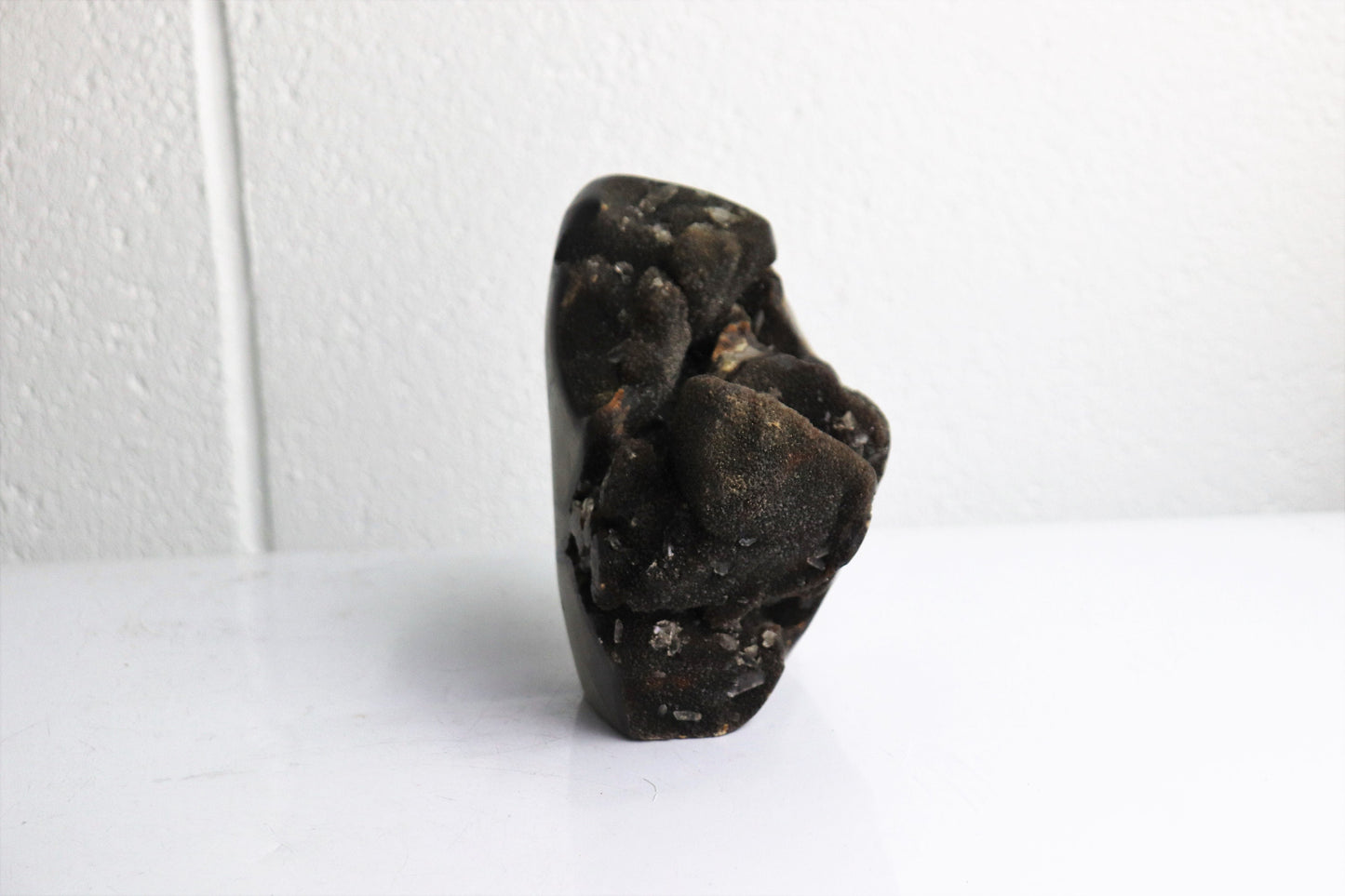 11) Black Septarian Calcite Crystal