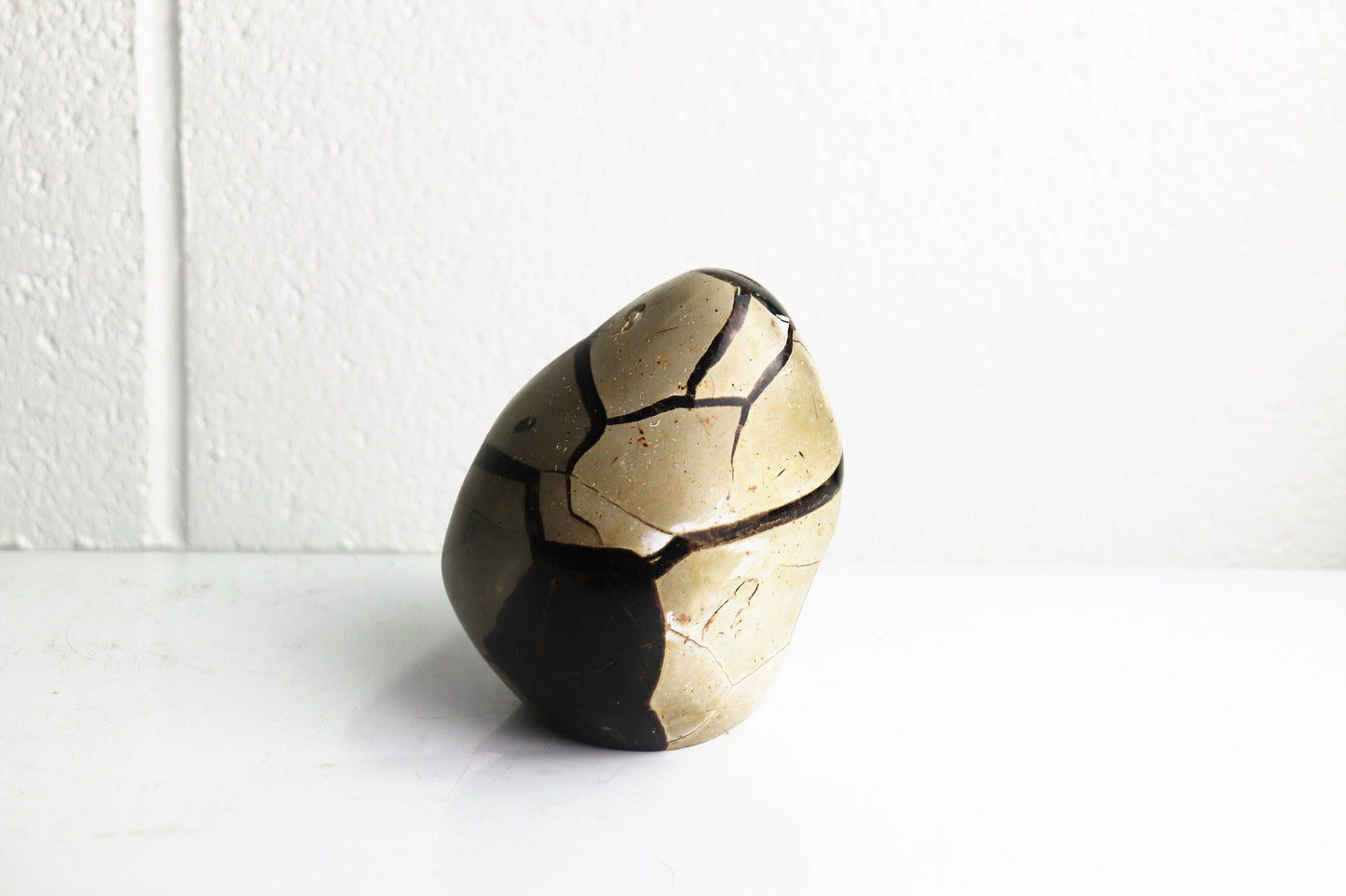 9) Black Septarian Calcite Crystal