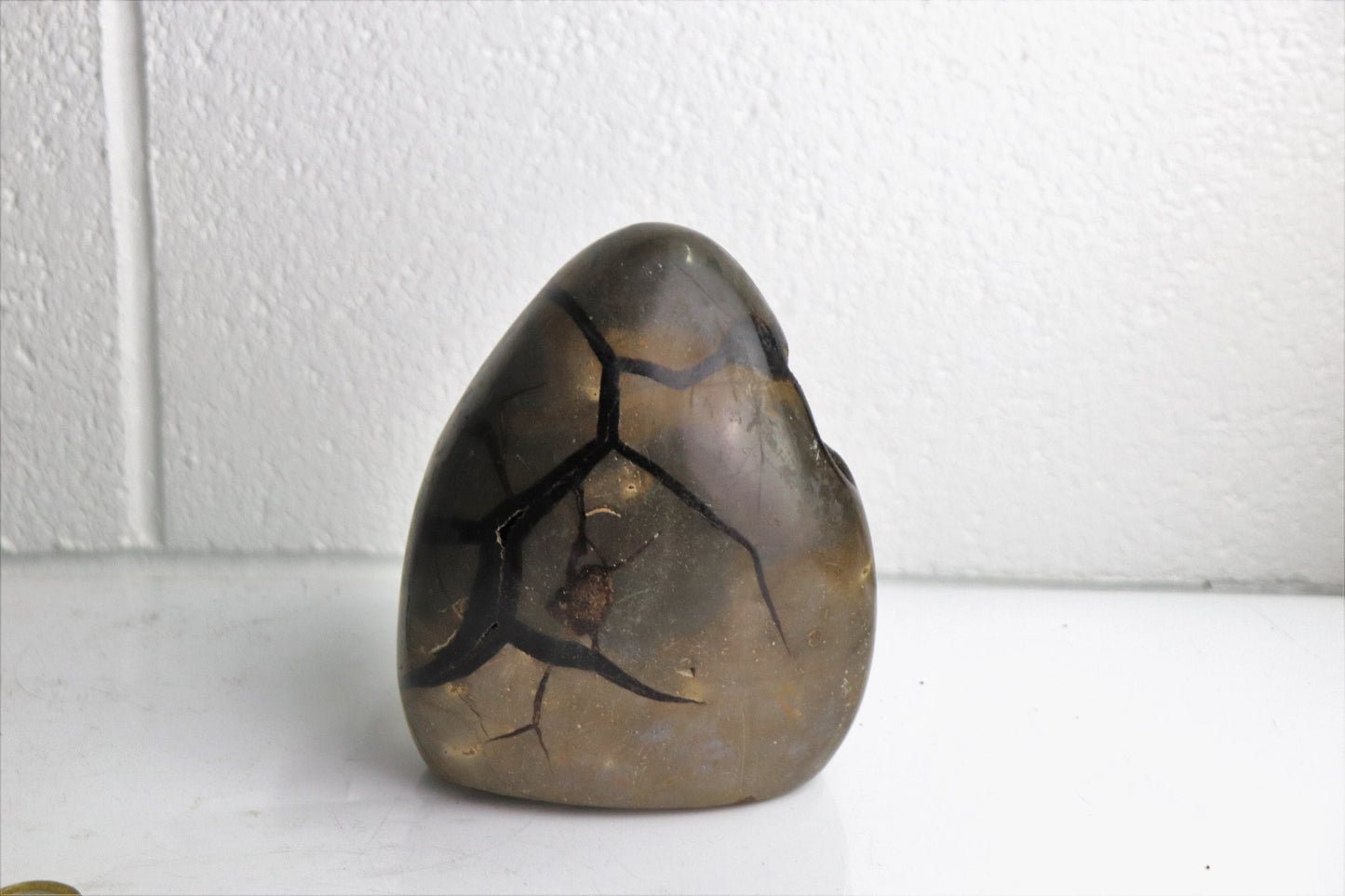 3) Black Septarian Calcite Crystal