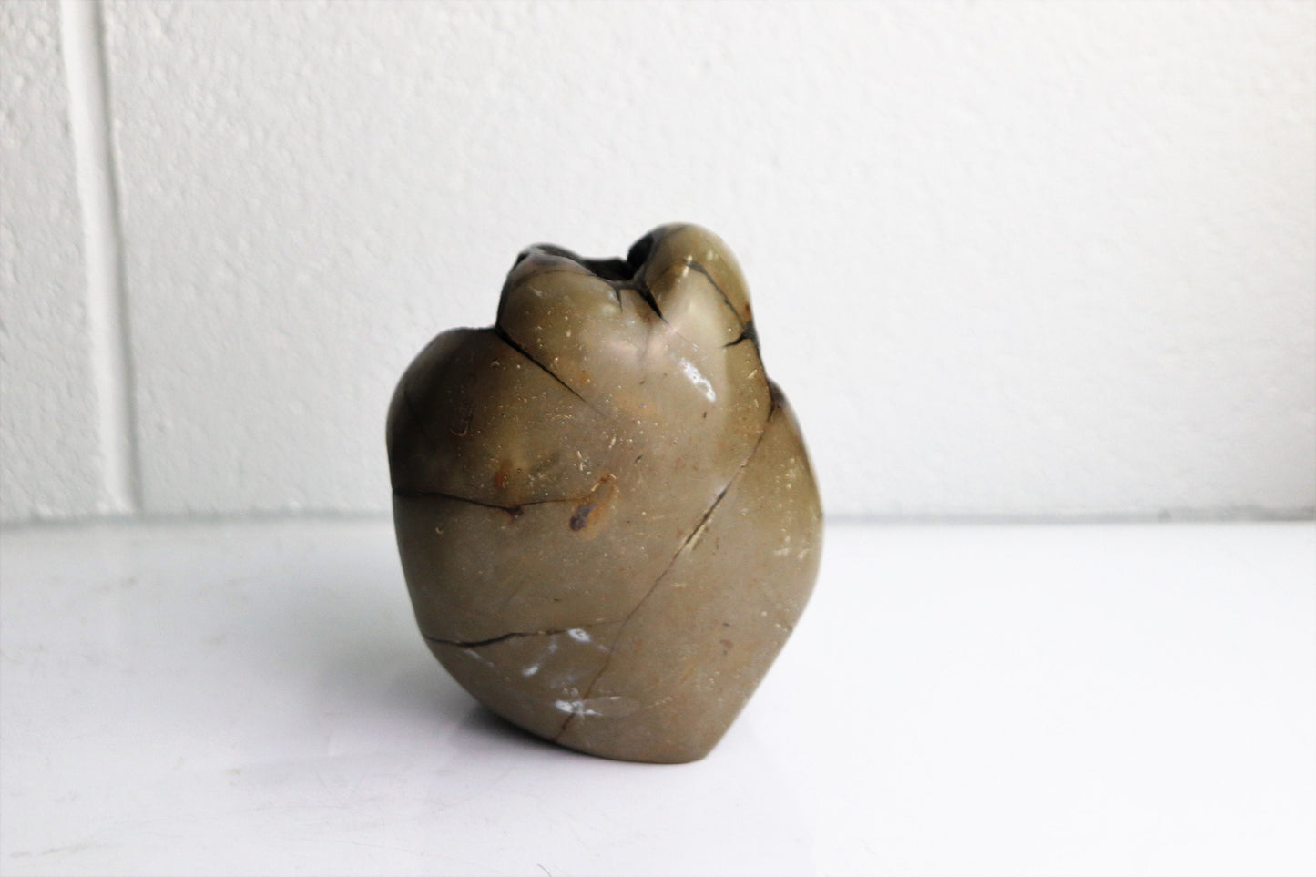 6) Black Septarian Calcite Crystal