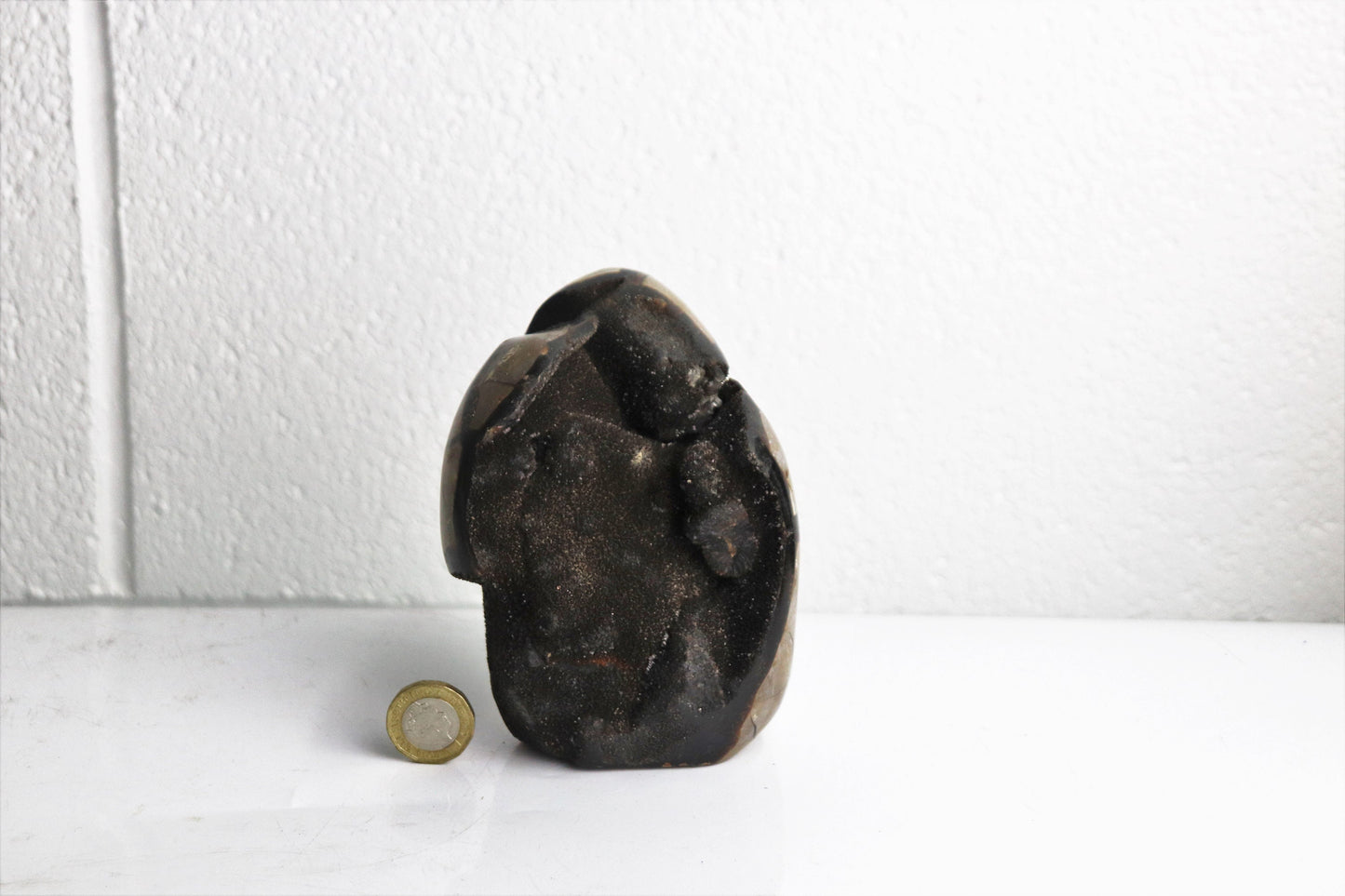 13) Black Septarian Calcite Crystal