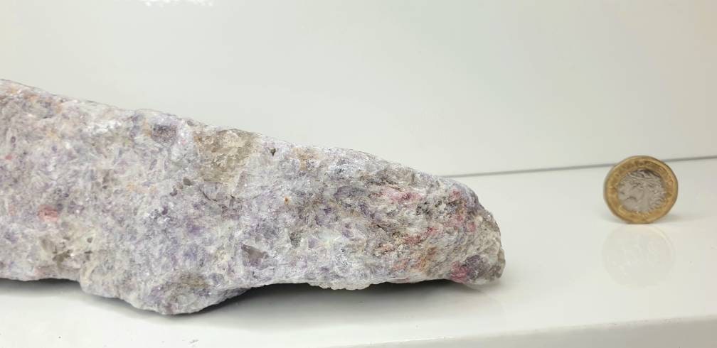 6) Lepidolite With Tourmaline Crystal Rough