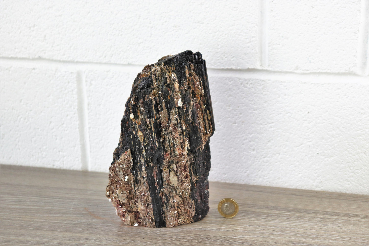17) Black Tourmaline Crystal With Mica 2.33KG