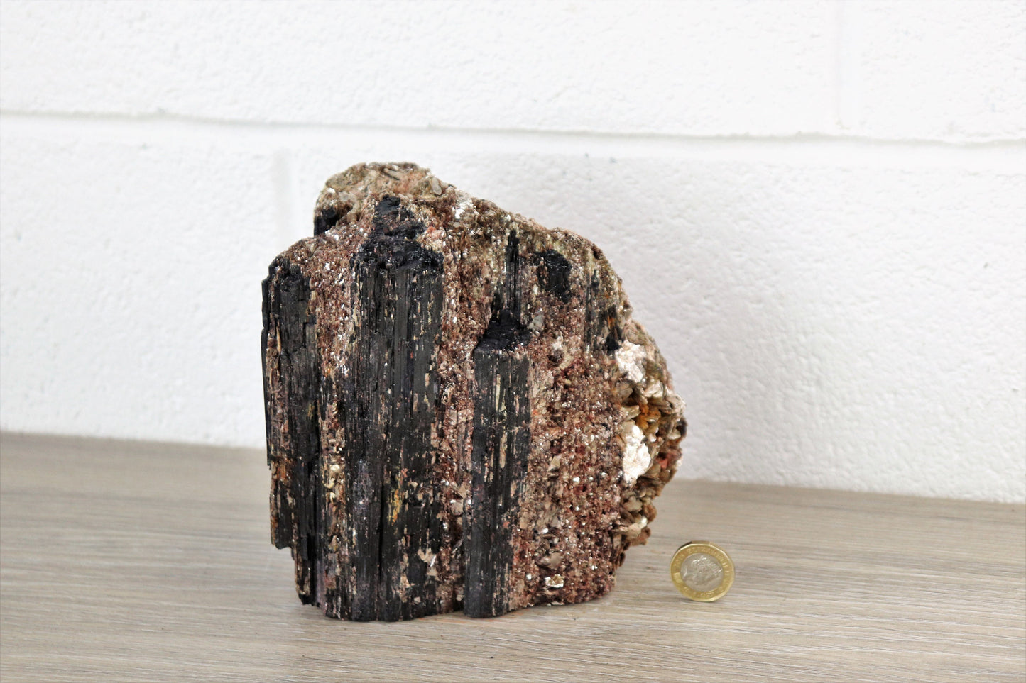 19) Black Tourmaline Crystal With Mica 3.61KG