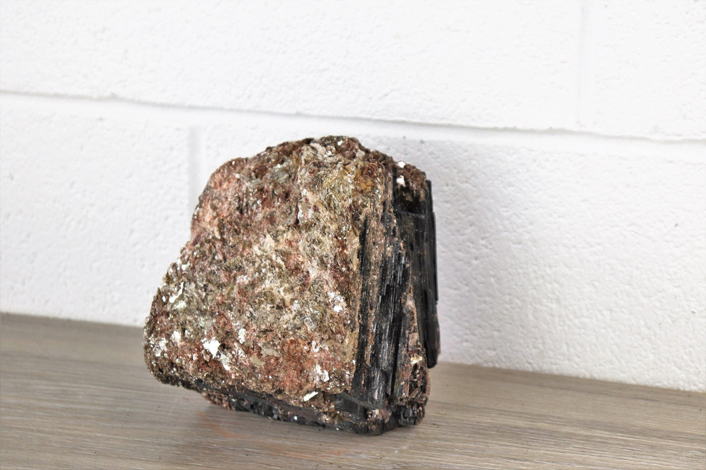 19) Black Tourmaline Crystal With Mica 3.61KG