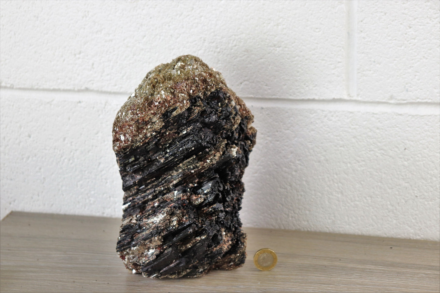 8) Black Tourmaline Crystal With Mica 4.39KG