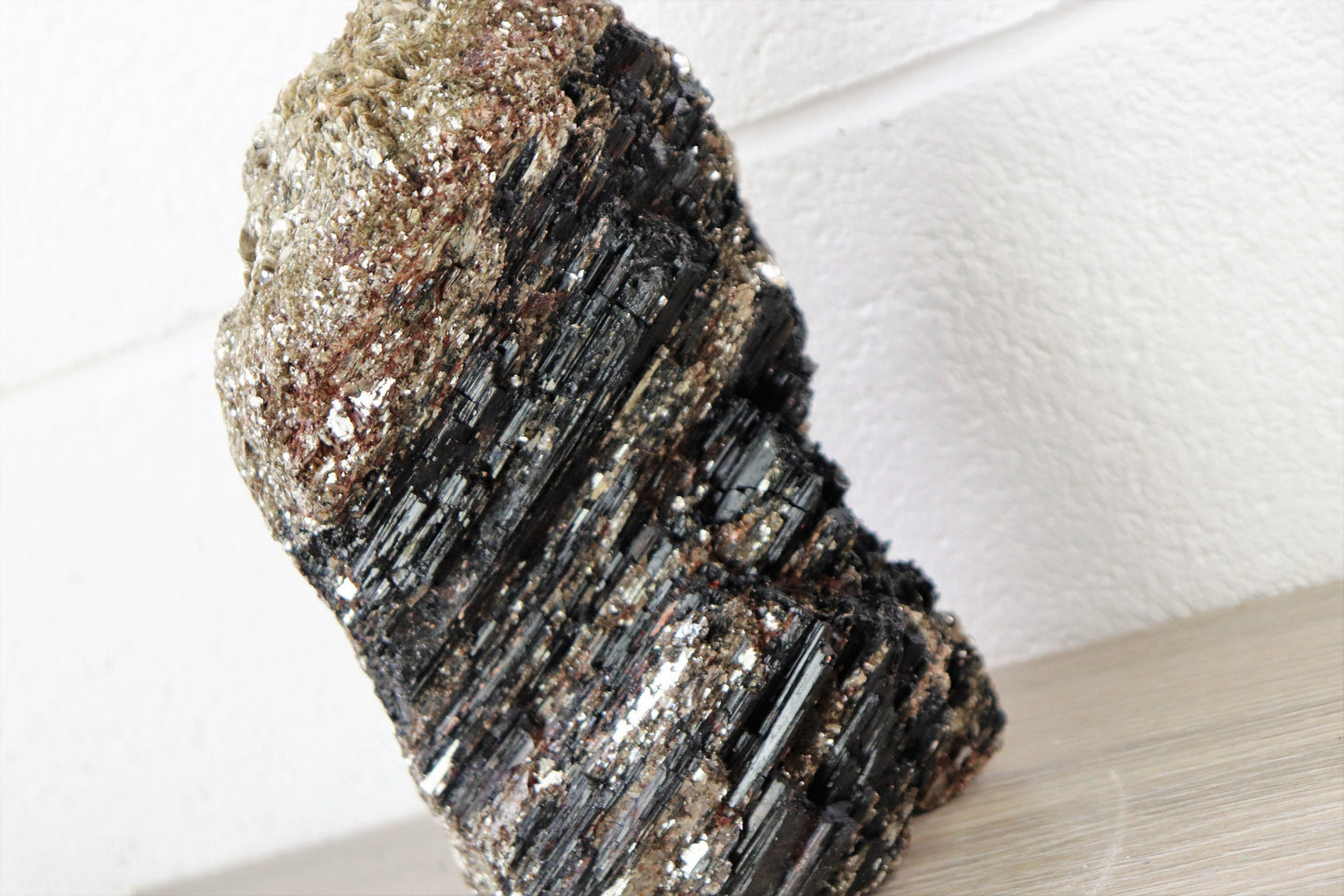 8) Black Tourmaline Crystal With Mica 4.39KG