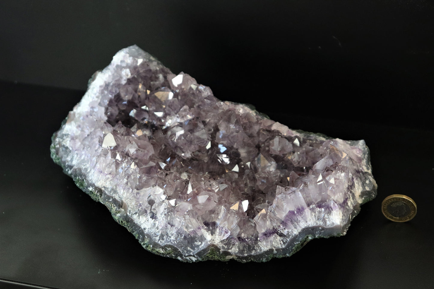 large amethyst crystal cluster
