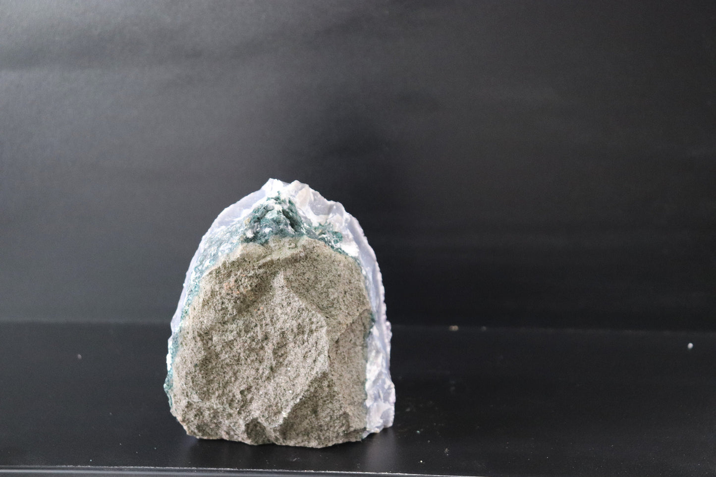 AMF13) Amethyst Crystal Natural Geode Free Standing