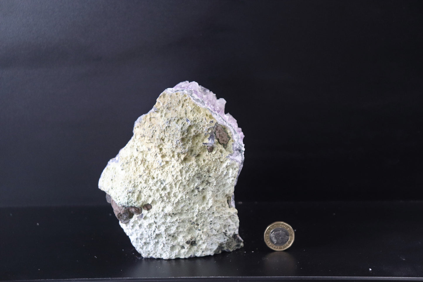 AMF12) Amethyst Crystal Natural Geode Free Standing