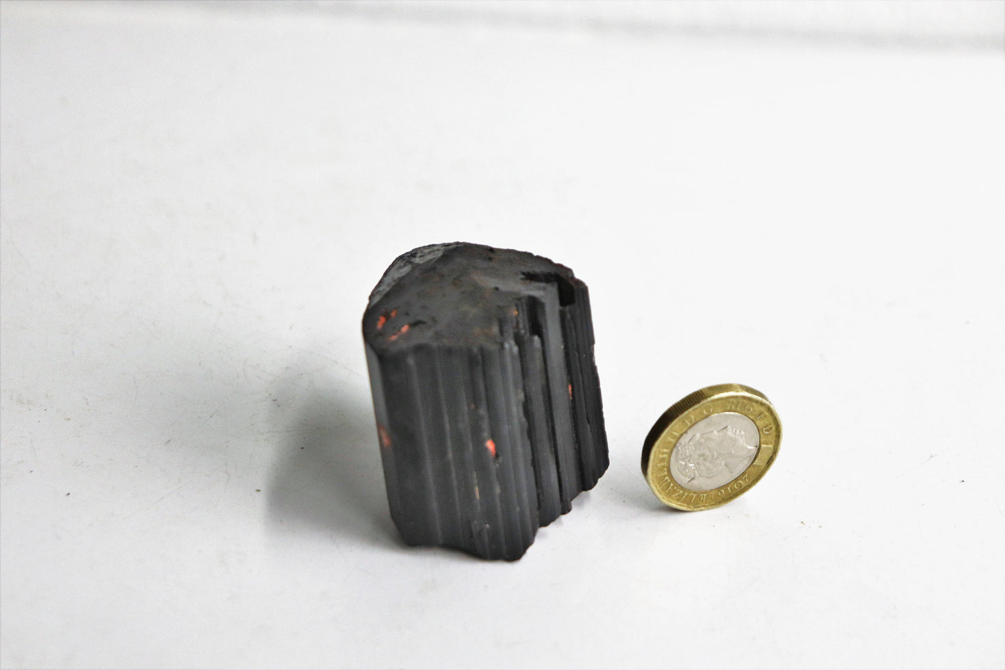 4) Terminated Black Tourmaline Crystal Natural