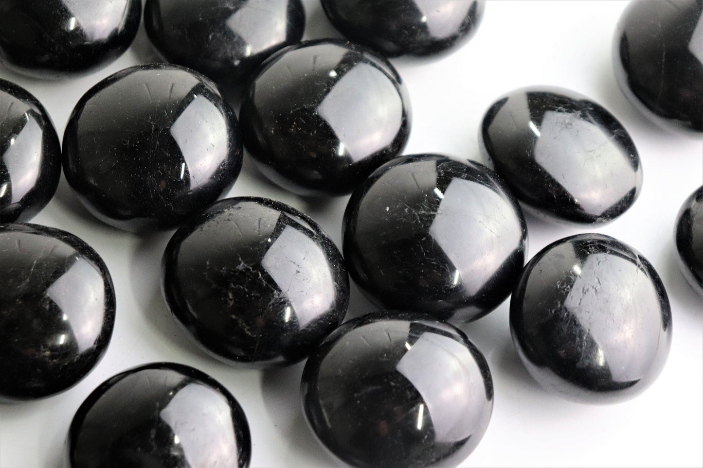 Large Black Tourmaline Crystal Palmstone - Gallet Madagascar