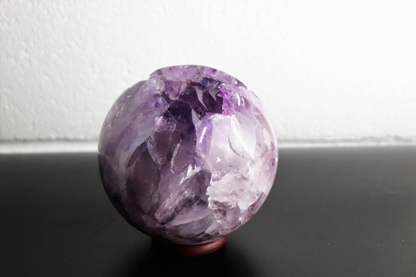 2) Premium Large Amethyst Crystal Geode Sphere