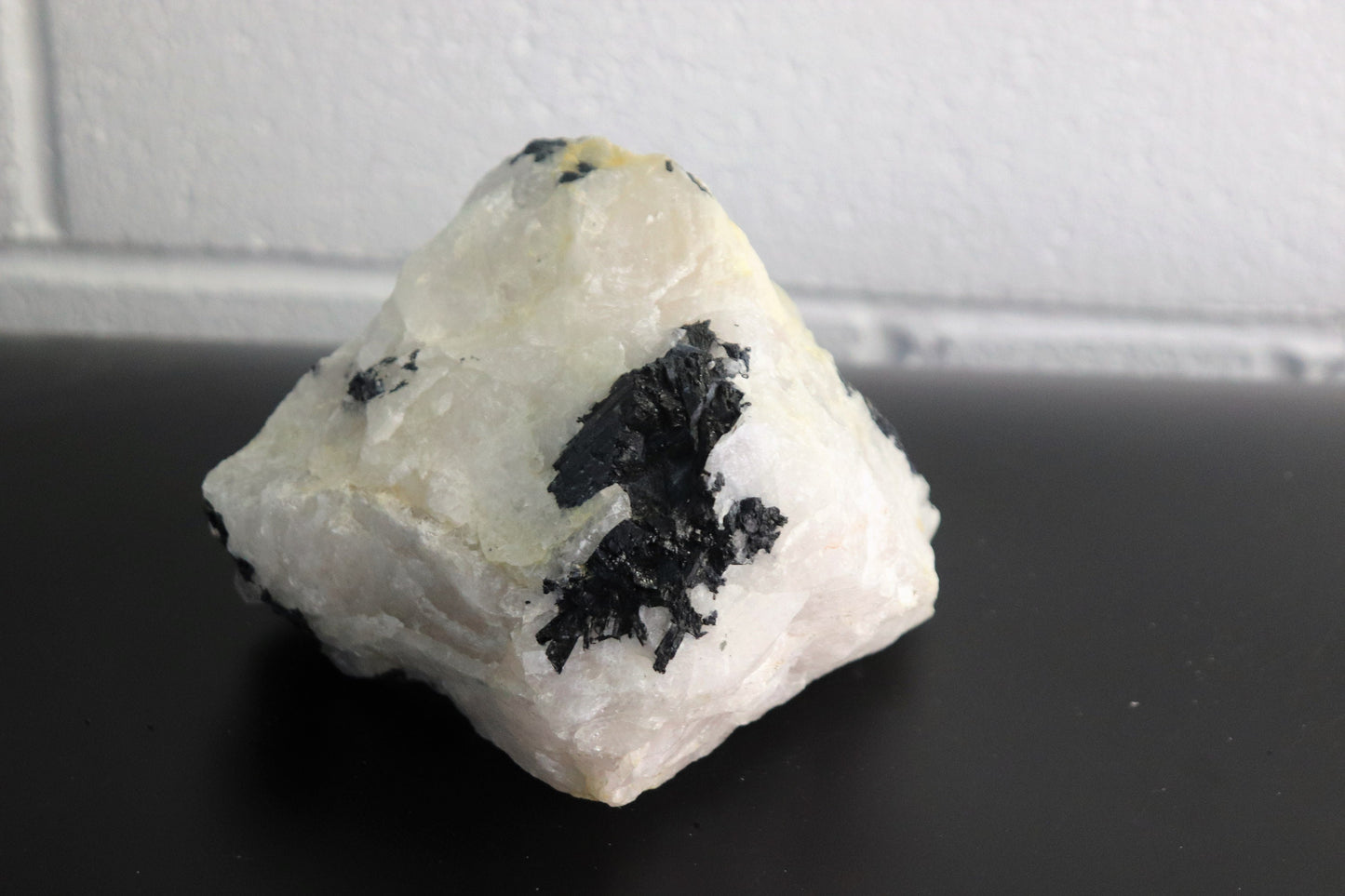 6) Large Black Tourmaline Crystal In Quartz - Tourmalated Quartz