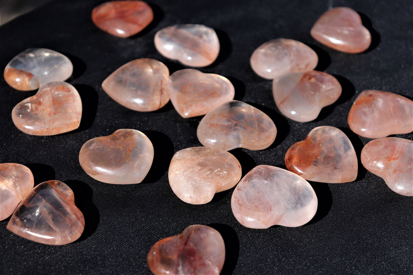 Red Hematoid Quartz Crystal Pocket Heart