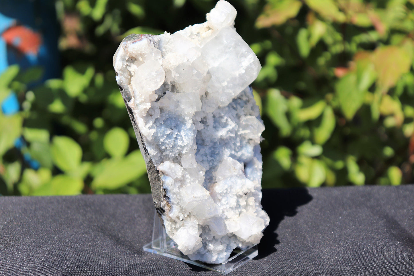 17) Blue Chalcedony & Apophyllite Zeolite Crystal - India 1.2 KG