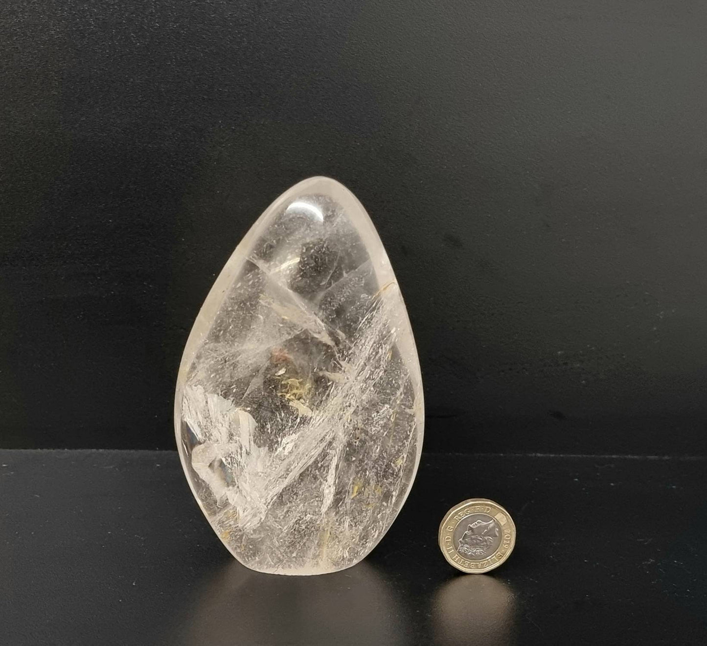 3) Clear Quartz Crystal Polished Freestanding