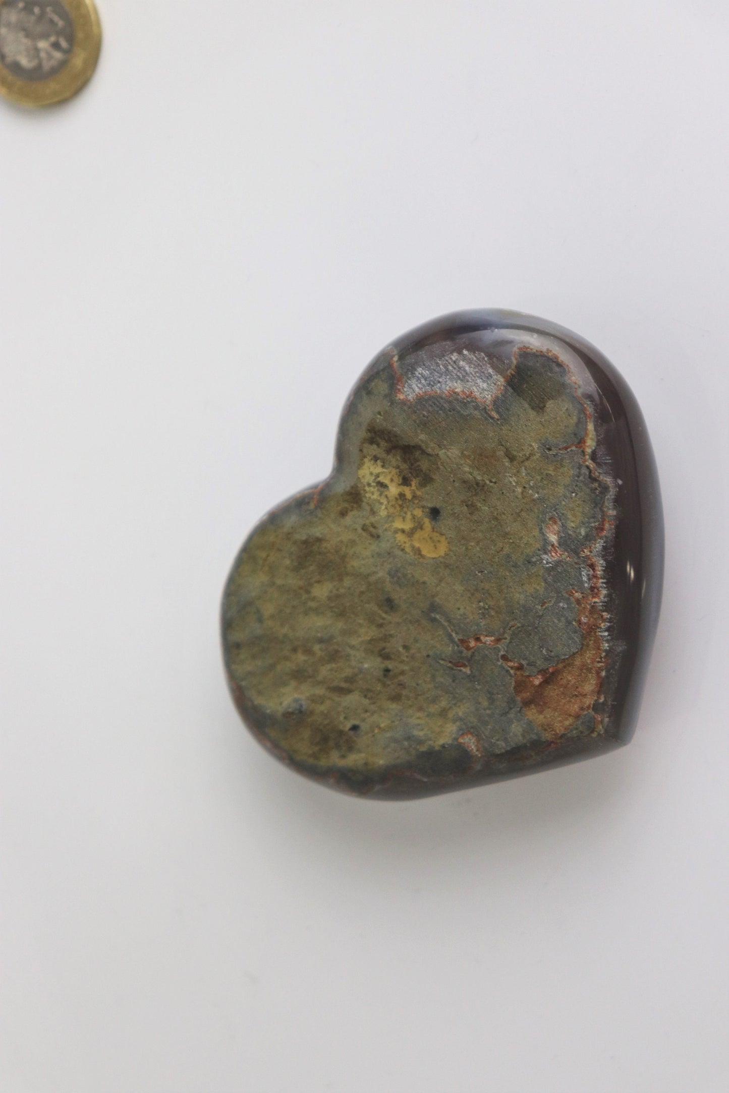 18) Orange Agate & Quartz Crystal Heart Quartz Geode Great Gift