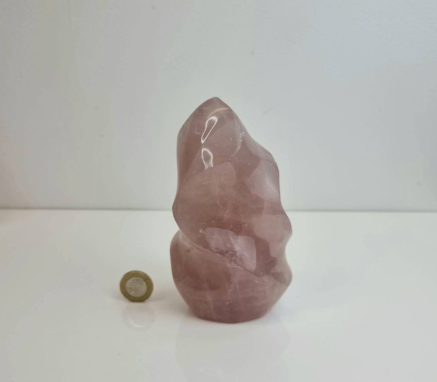 24) Rose Quartz Crystal Flame