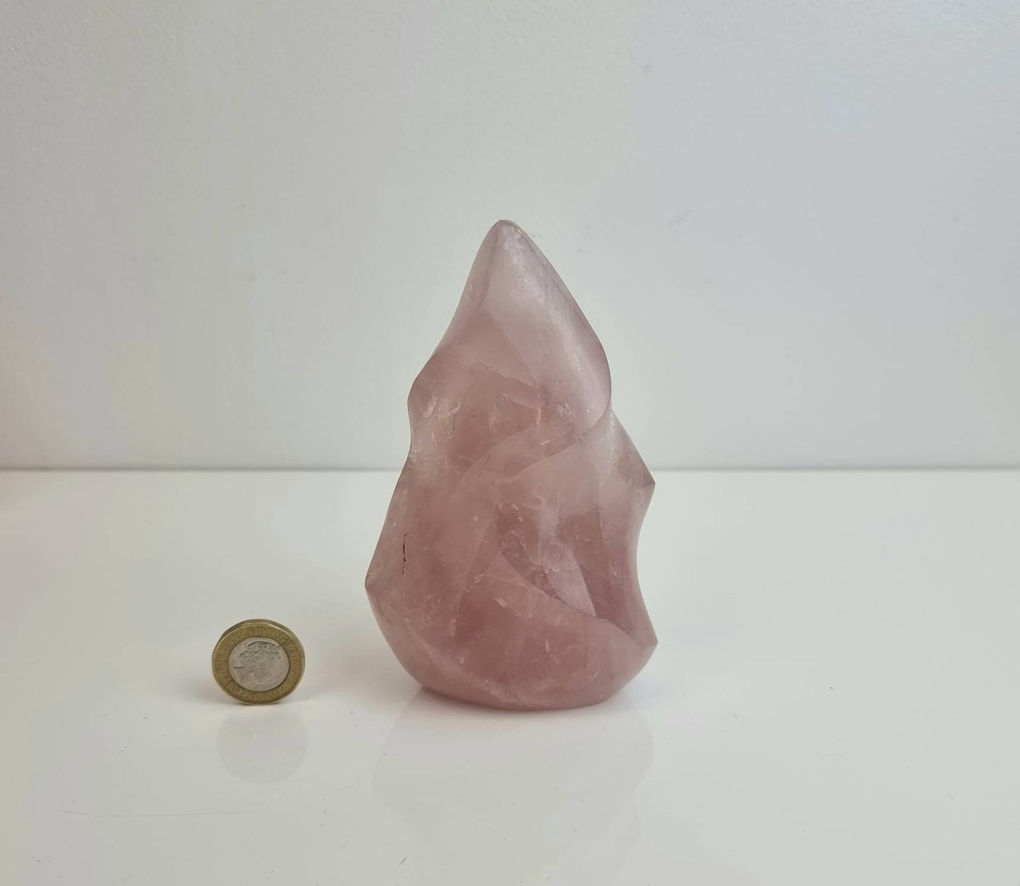 18) Rose Quartz Crystal Flame