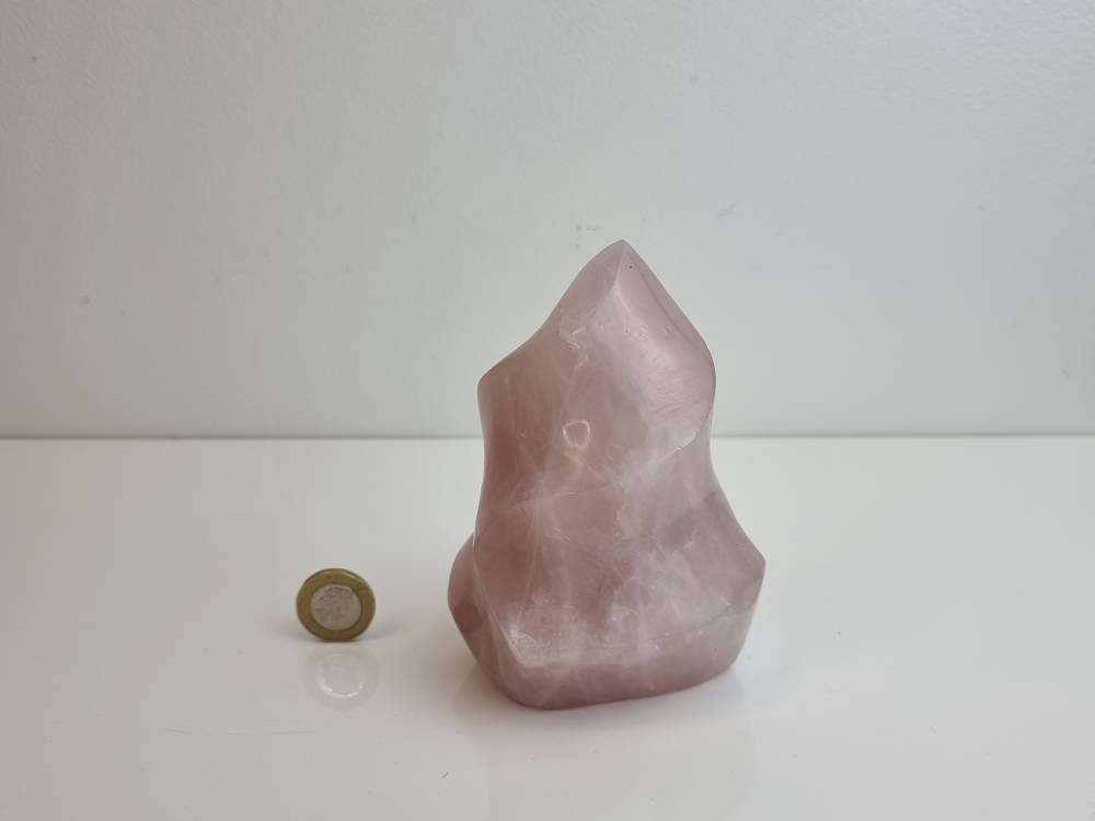 15) Rose Quartz Crystal Flame