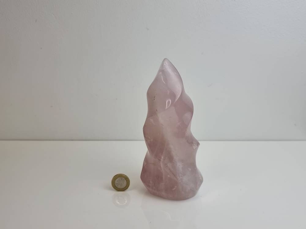 12) Rose Quartz Crystal Flame