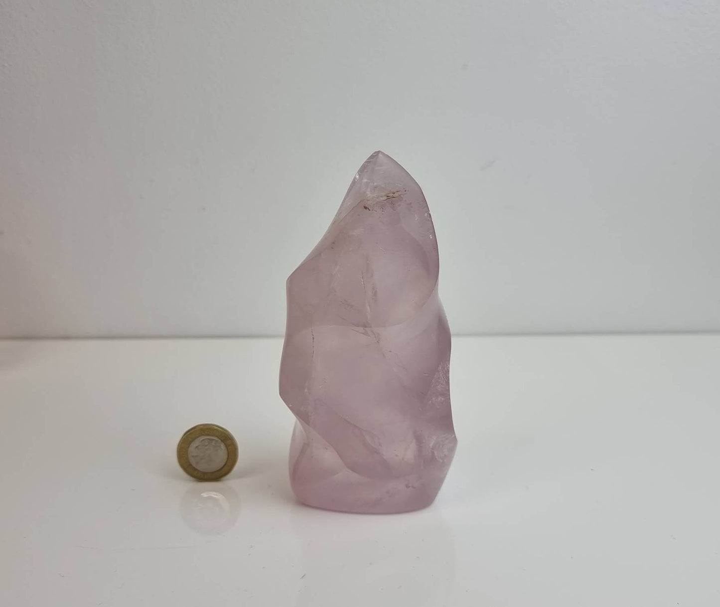 17) Rose Quartz Crystal Flame