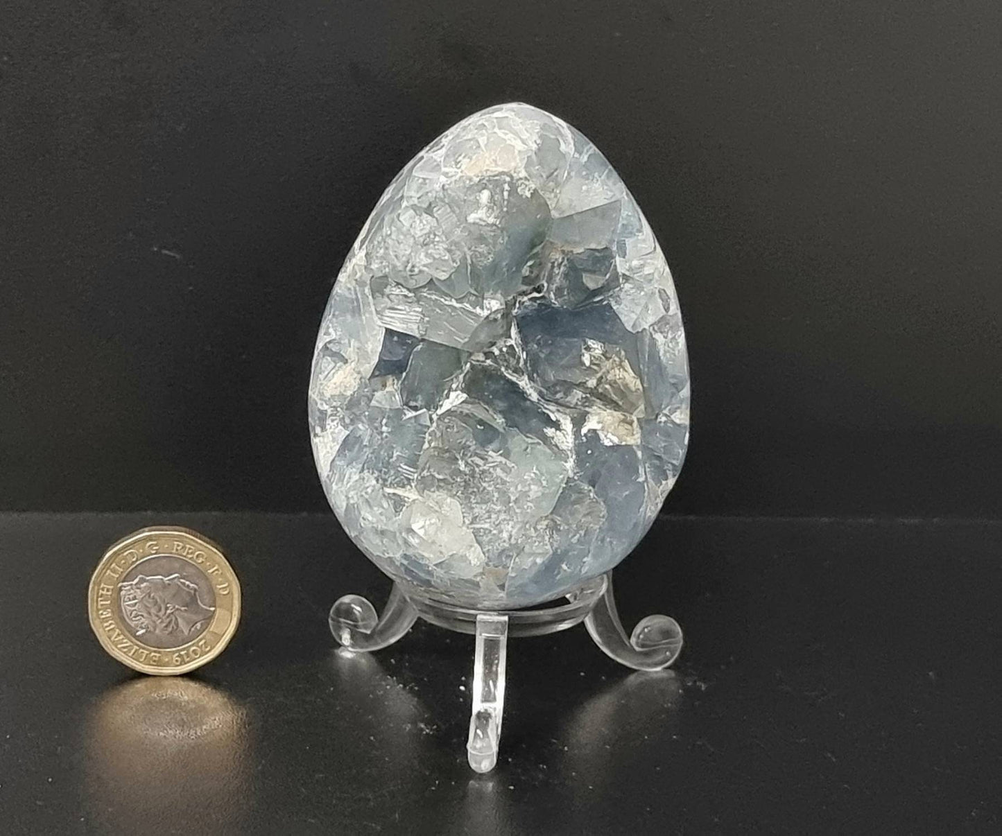small celestite crystal egg