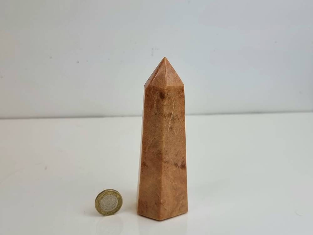 15) Orange Moonstone Crystal Prism