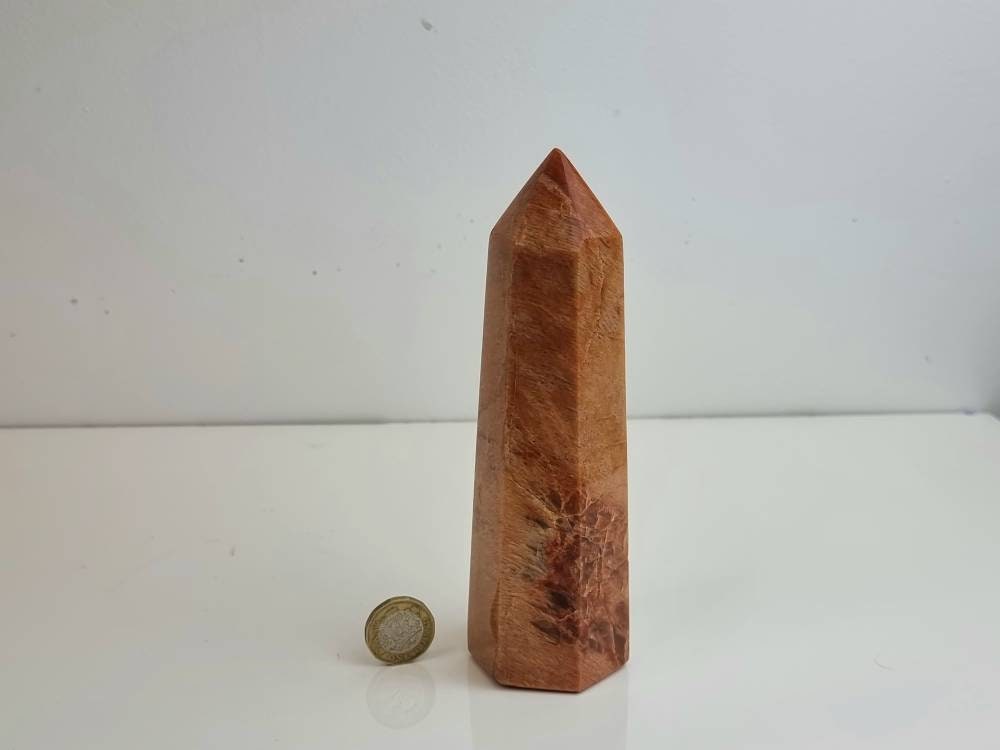 12) Orange Moonstone Crystal Prism