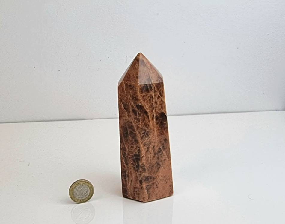 6) Orange Moonstone Crystal Prism