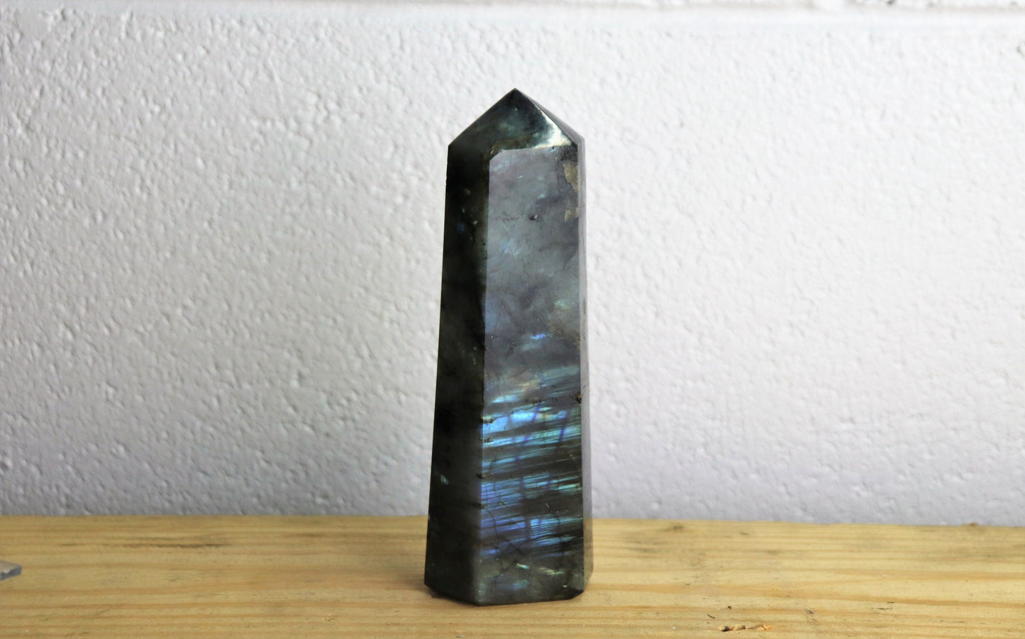 4) Large Labradorite Crystal Prism Tower