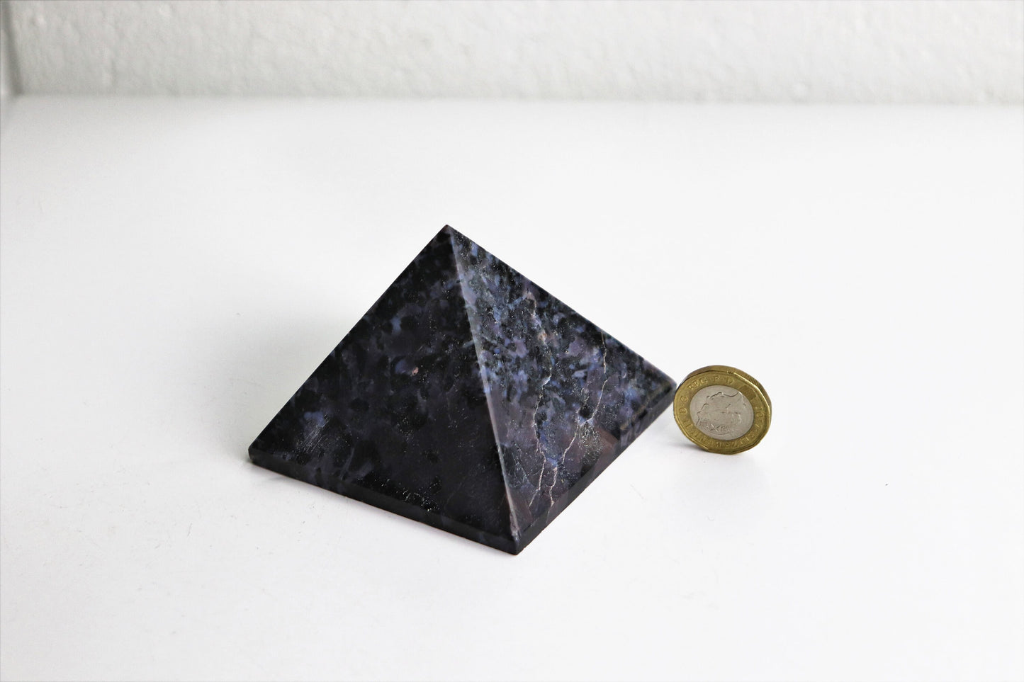 3) Indigo Gabbro Crystal Pyramid ~ Great Gift Home Decor