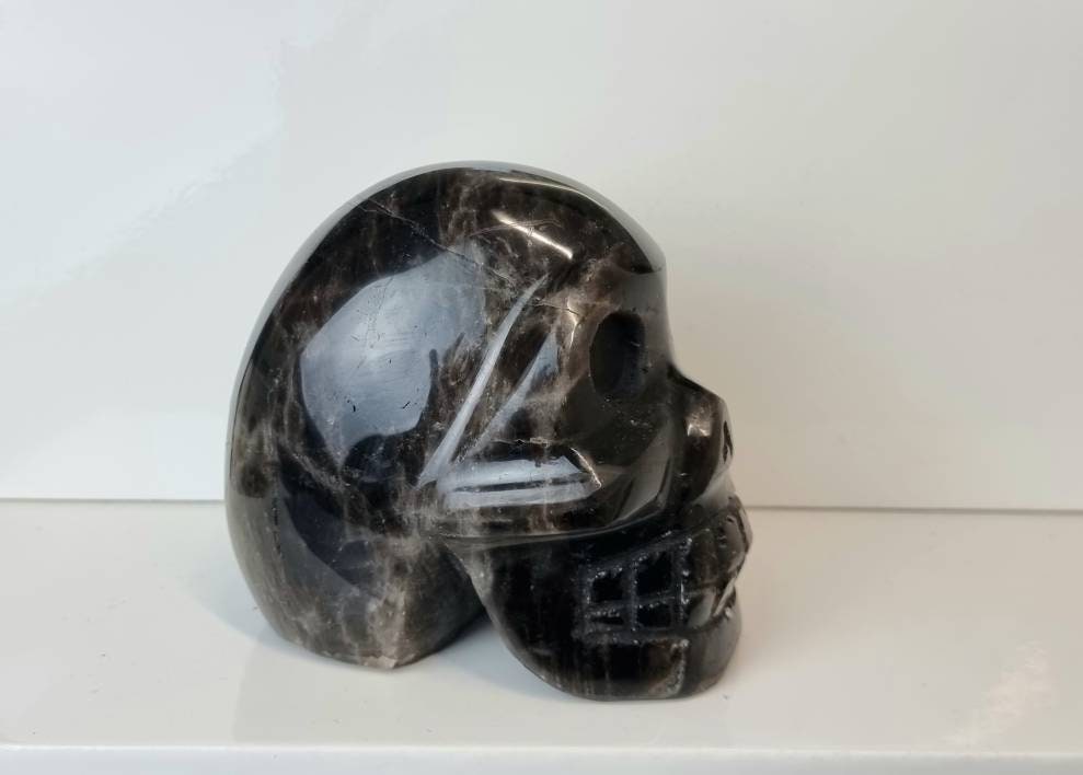 1) Large Crystal Skull Smoky Quartz