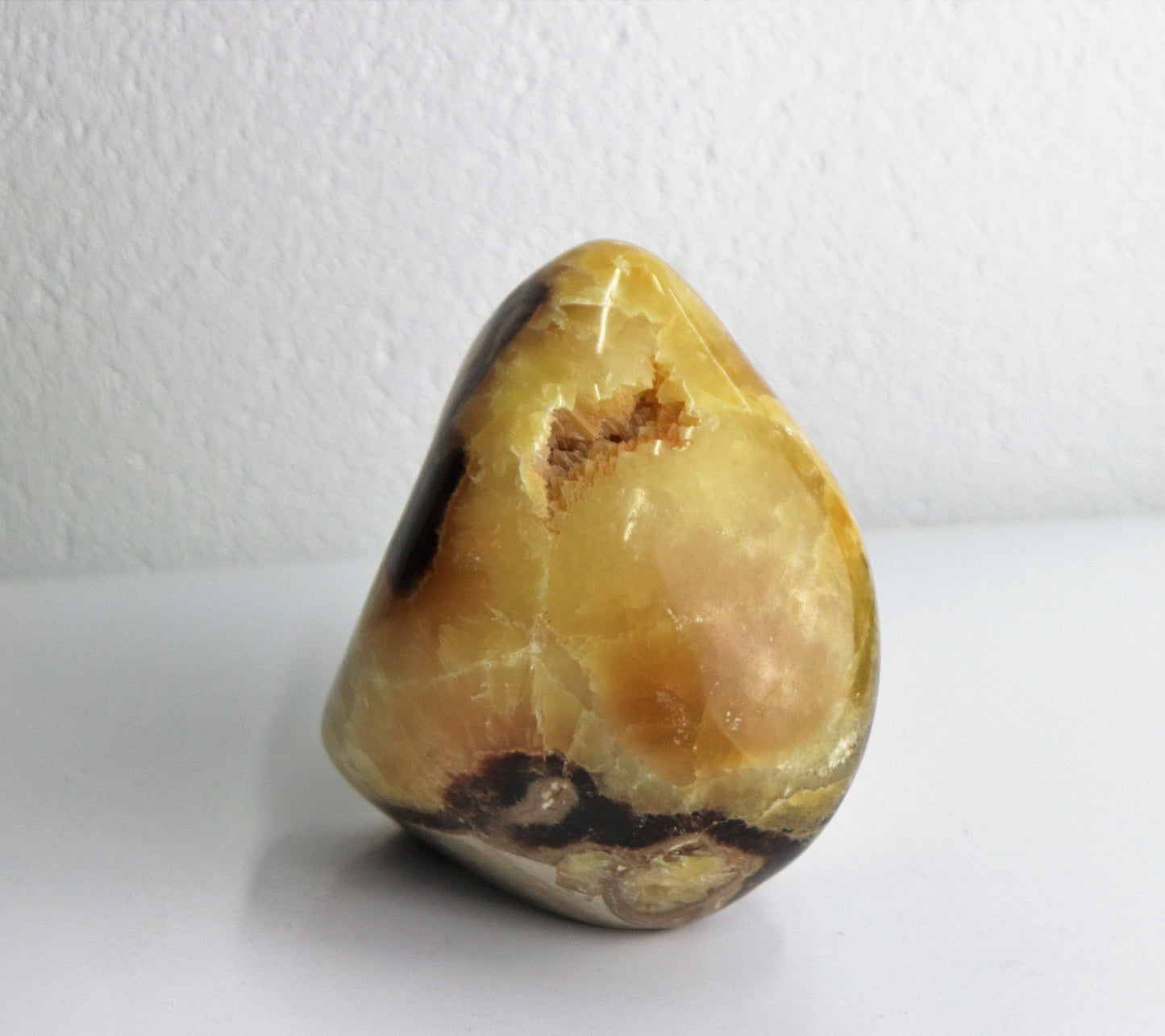 35) Large Septarian Yellow Calcite Crystal