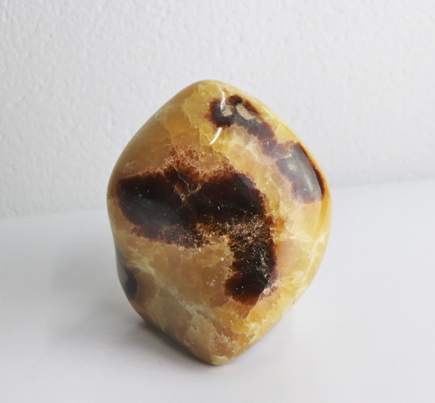 35) Large Septarian Yellow Calcite Crystal