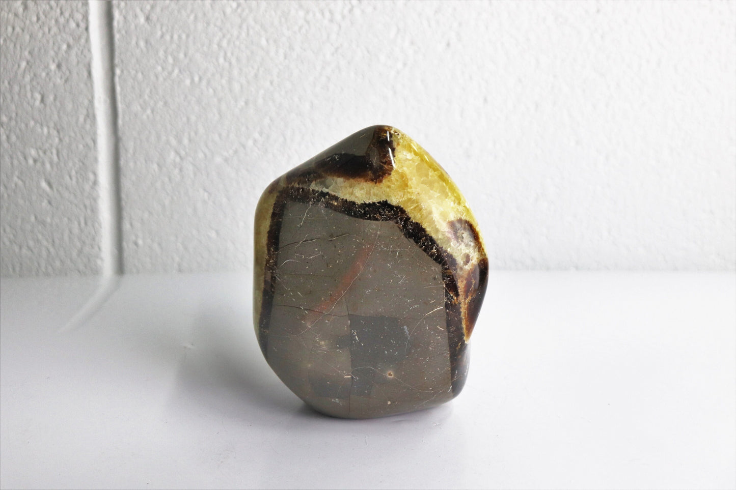 27) Large Septarian Yellow Calcite Crystal
