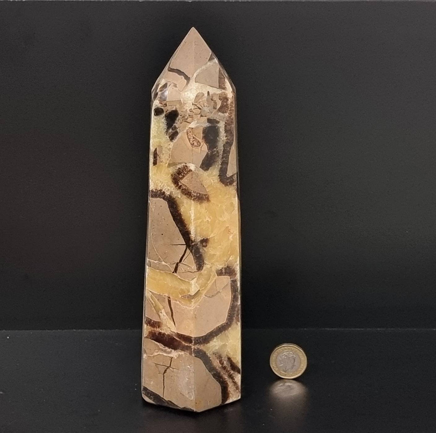 9) Large Septarian Crystal Prism