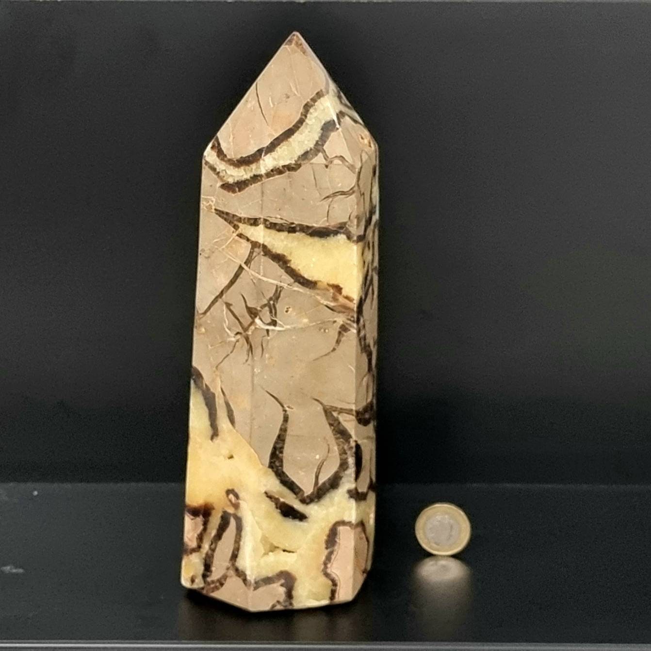 7) Large Septarian Crystal Prism