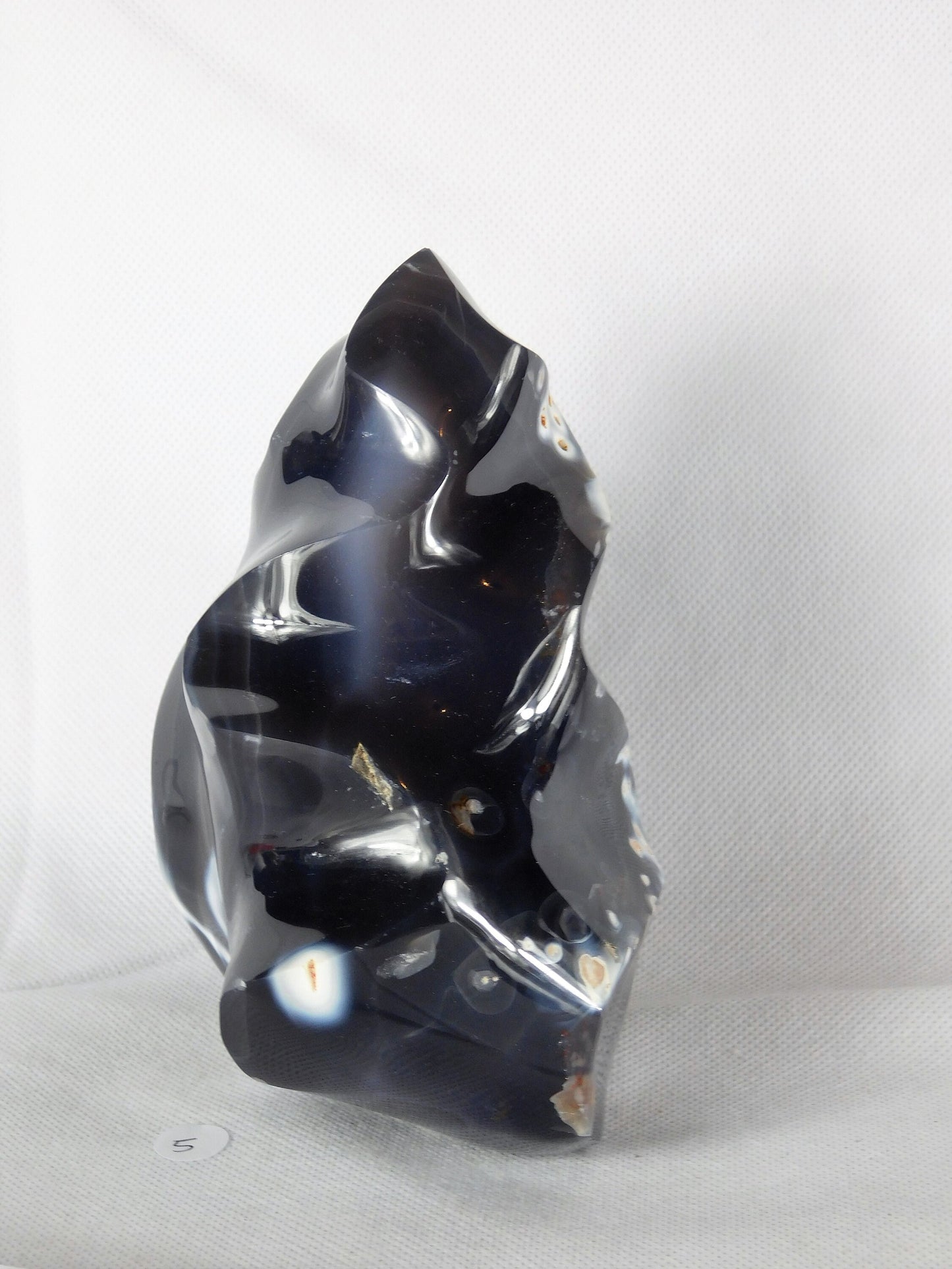 5) Large Natural Blue & White Agate Crystal Great Gift Unique Home Art Décor