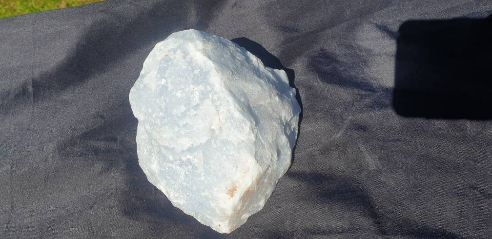 14) Large Blue Calcite Crystal Rough