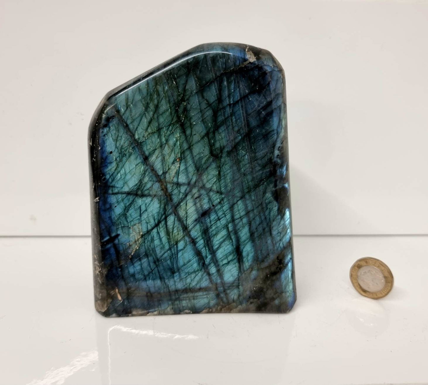 75) Large Labradorite Crystal Polished