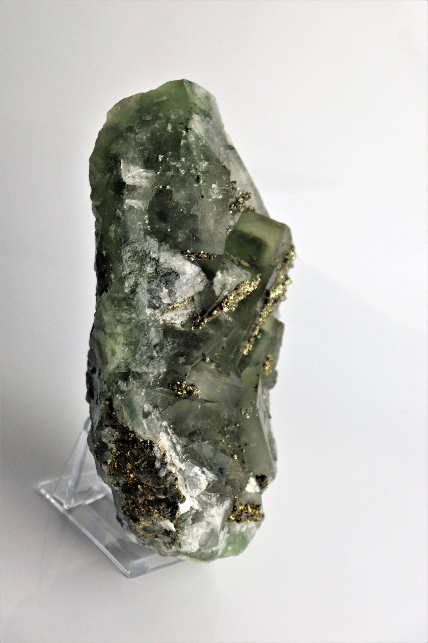 15) Fluorite Crystal + Pyrite Morocco