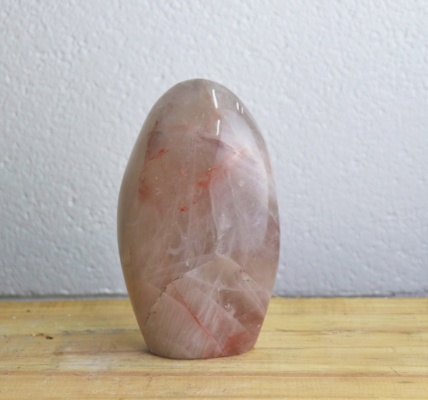 1) Red Hematoid Quartz Crystal