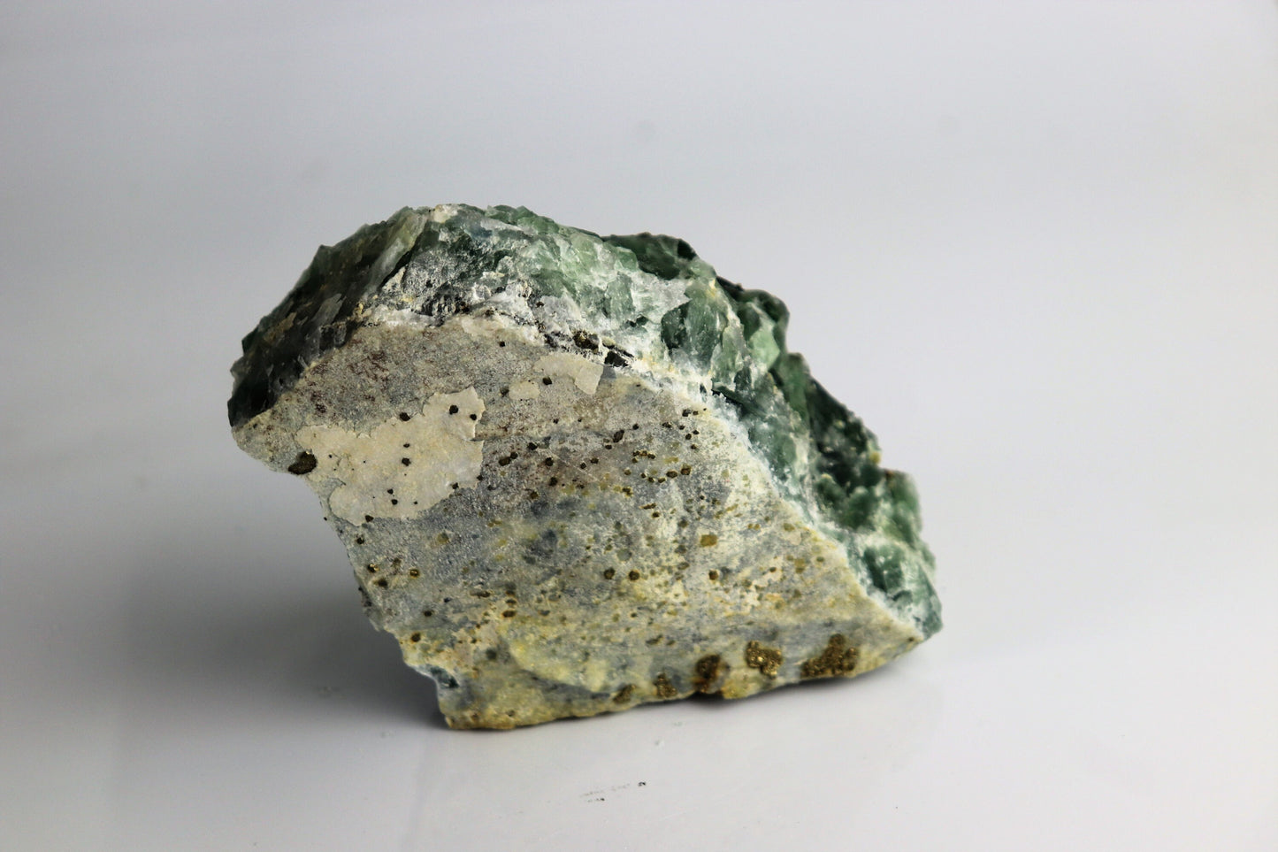 8) Fluorite Crystal + Pyrite Morocco