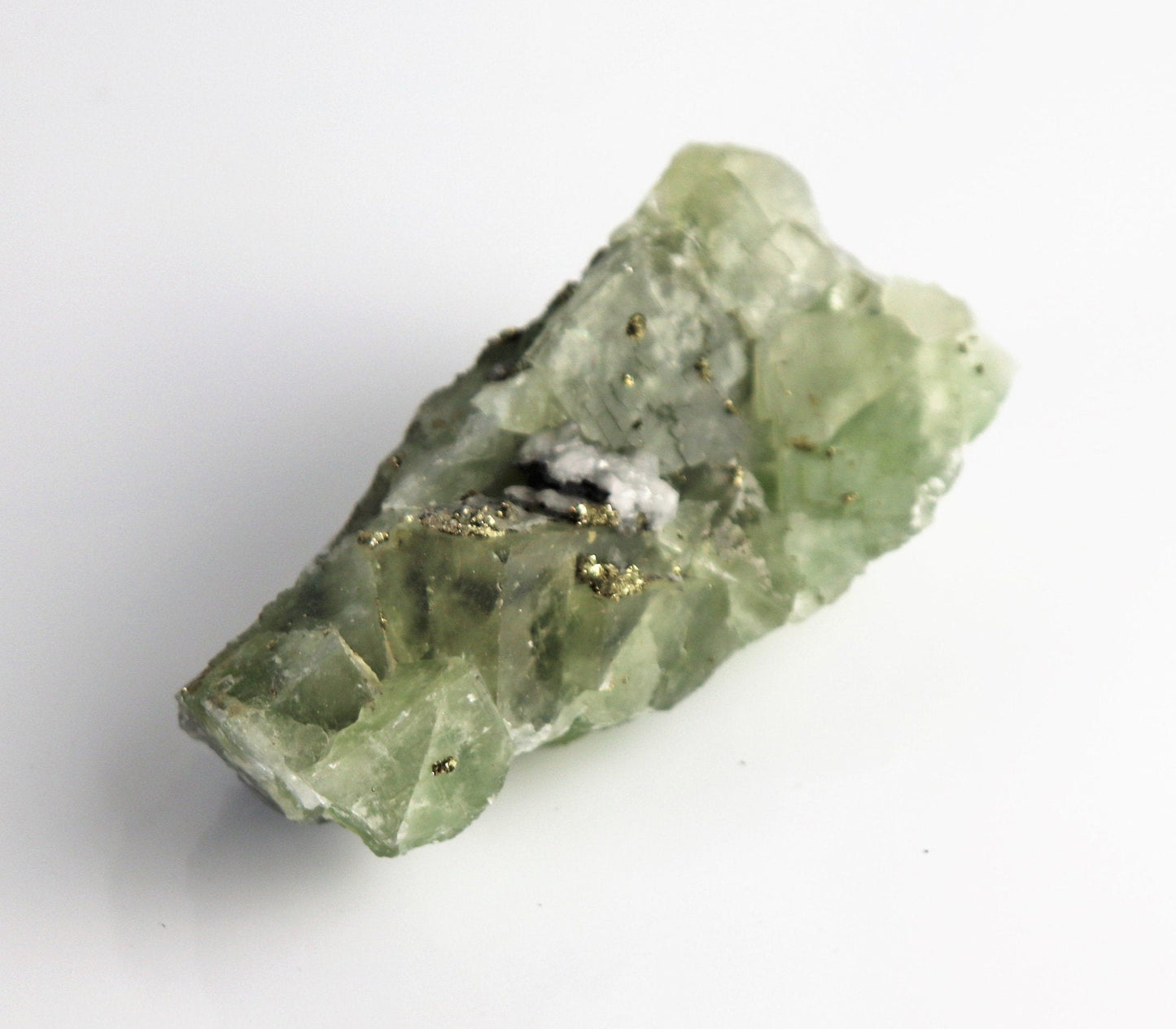 4) Fluorite Crystal + Pyrite Morocco
